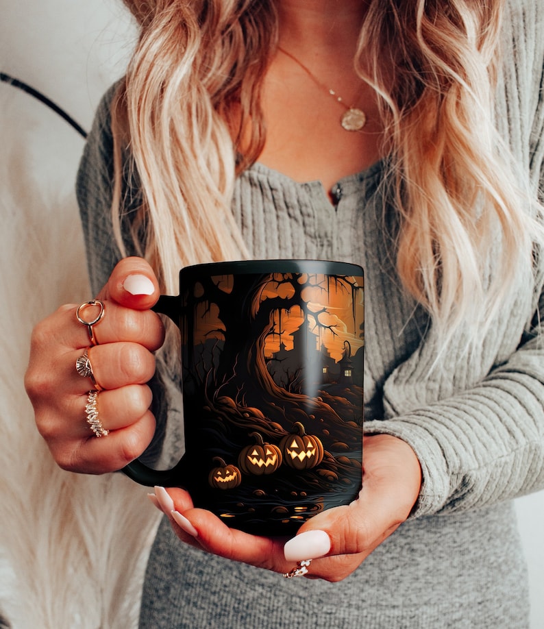 Halloween Pumpkins Vintage Style Mug Halloween Mug 0924