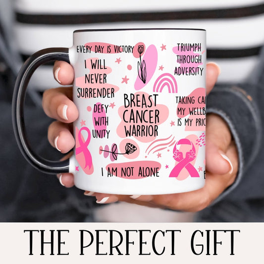 Breast Cancer Warrior Mug Breast Cancer Awareness Accent Mug 0924