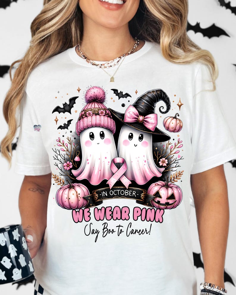 In October We Wear Pink Ghost - Breast Cencer Awareness Breast Cancer Awareness T-shirt & Hoodie 0924