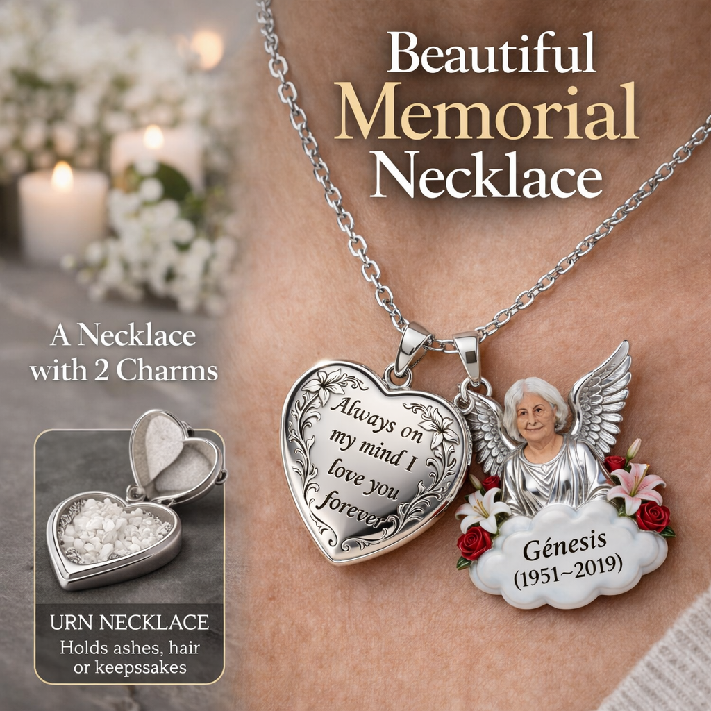 Urn Necklace for Ashes, Cremation Jewelry Necklace, Memorial Gift - Personalized Memorial Urn Pendant Necklace