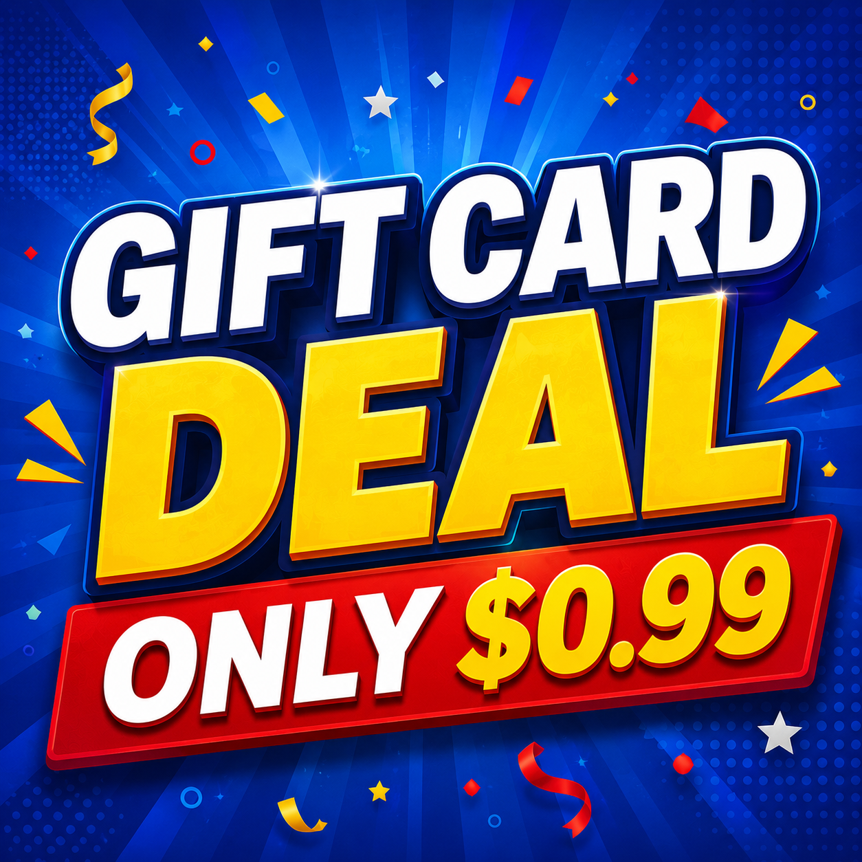 Gift Card Deal – Only $0.99