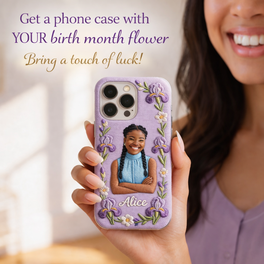 Birth Month Flower (Jan to Dec), Best Gift Idea - Personalized Birth Month Flower Full Print Phone Case