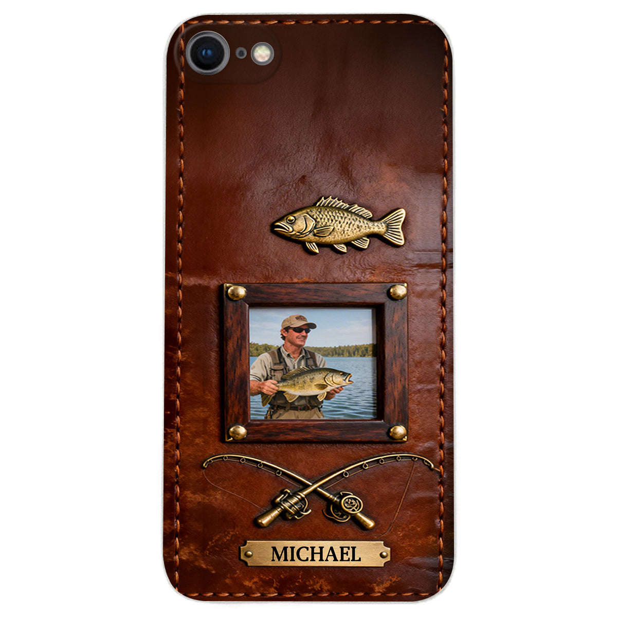 Best Catch - Personalized Fishing Leather Phone Case