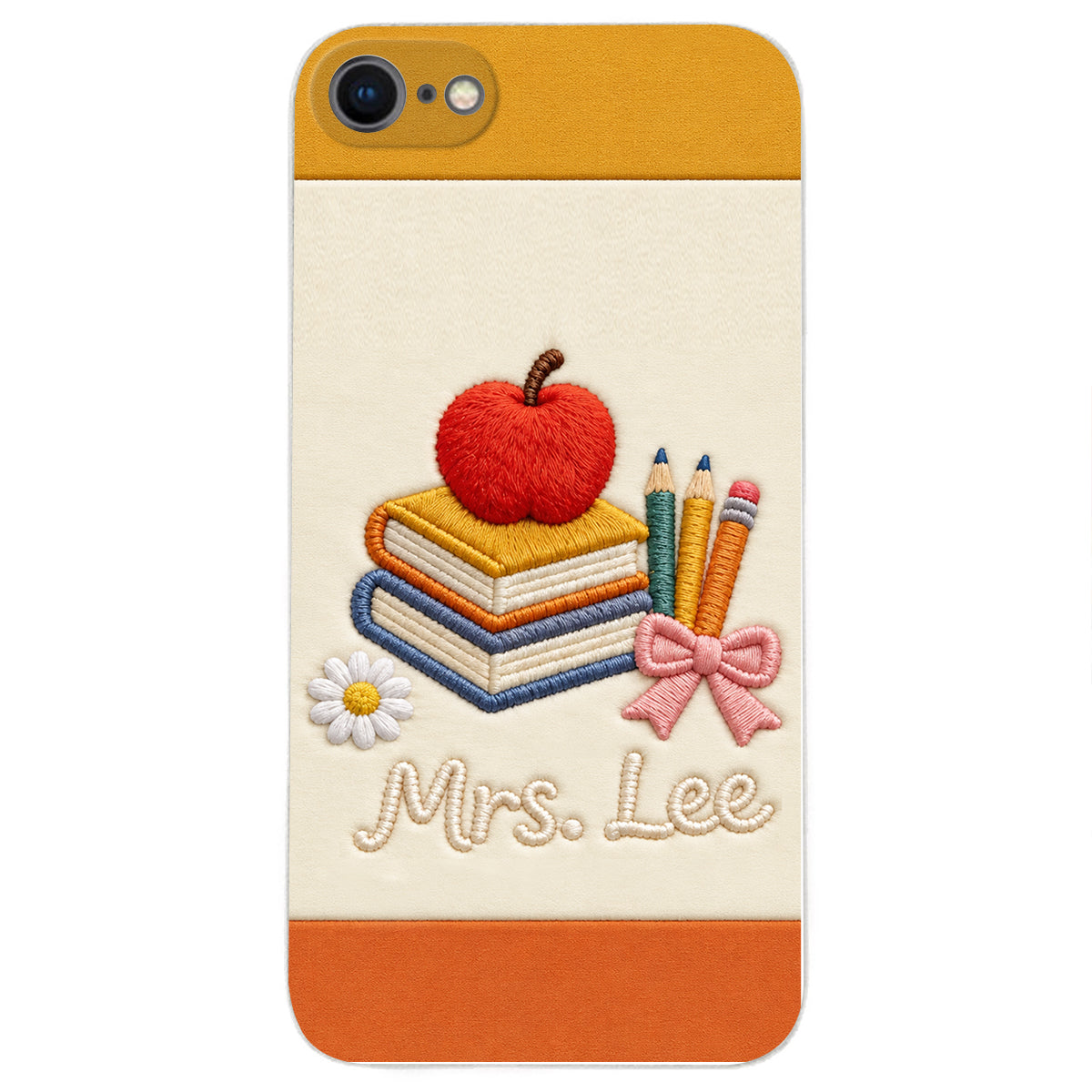 Teacher Gifts - Personalized Teacher 3D Embossed Leather Phone Case