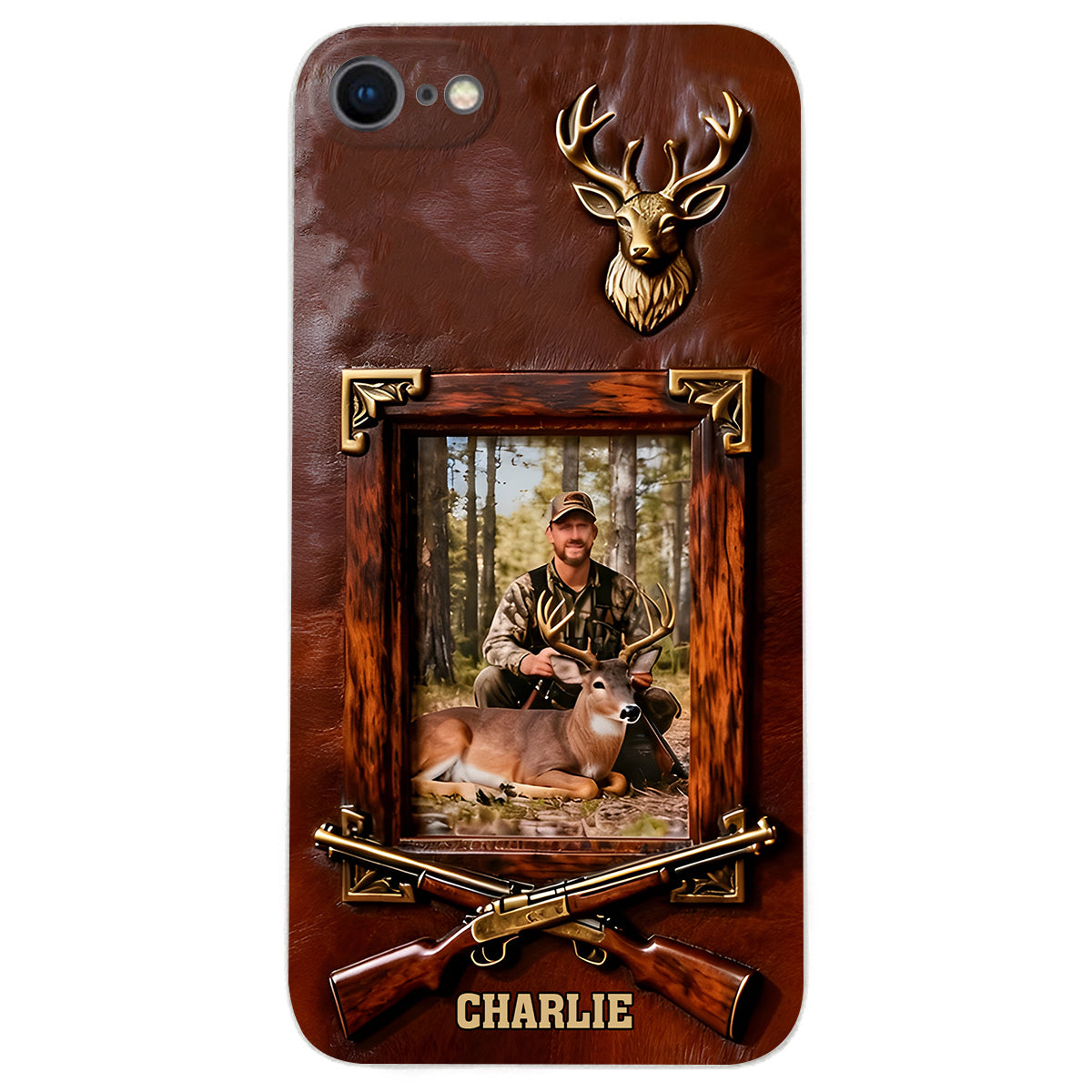 Hunting Achievement - Personalized Hunting Leather Phone Case