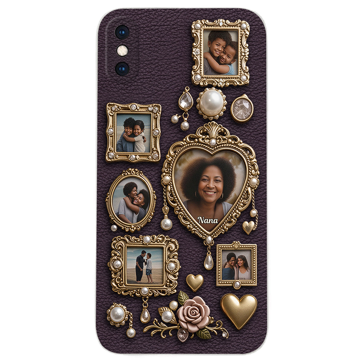 Grandma's Cute Little Museum - Personalized Grandma Leather Phone Case