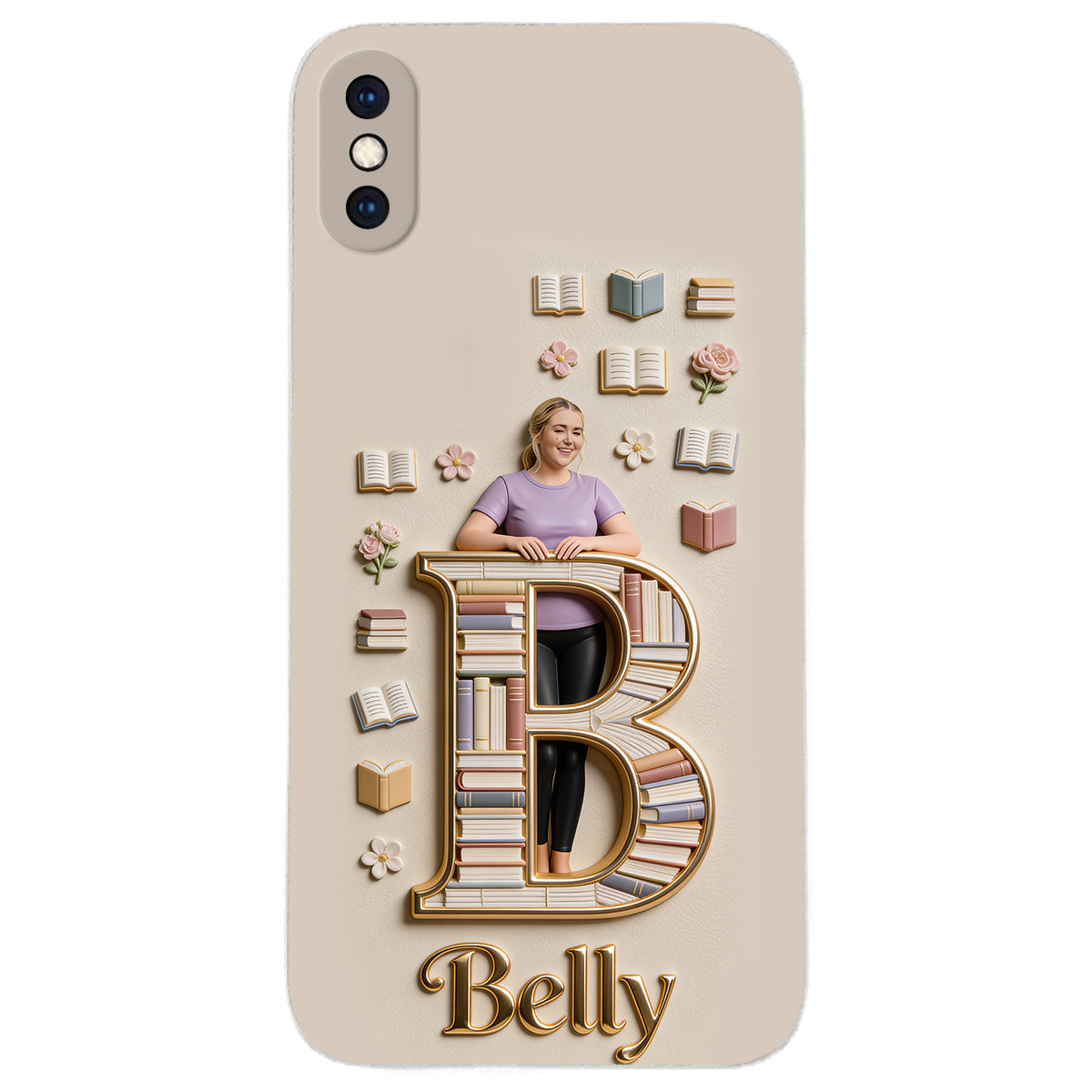 Book Lovers Gift - Personalized Book 3D Embossed Leather Phone Case