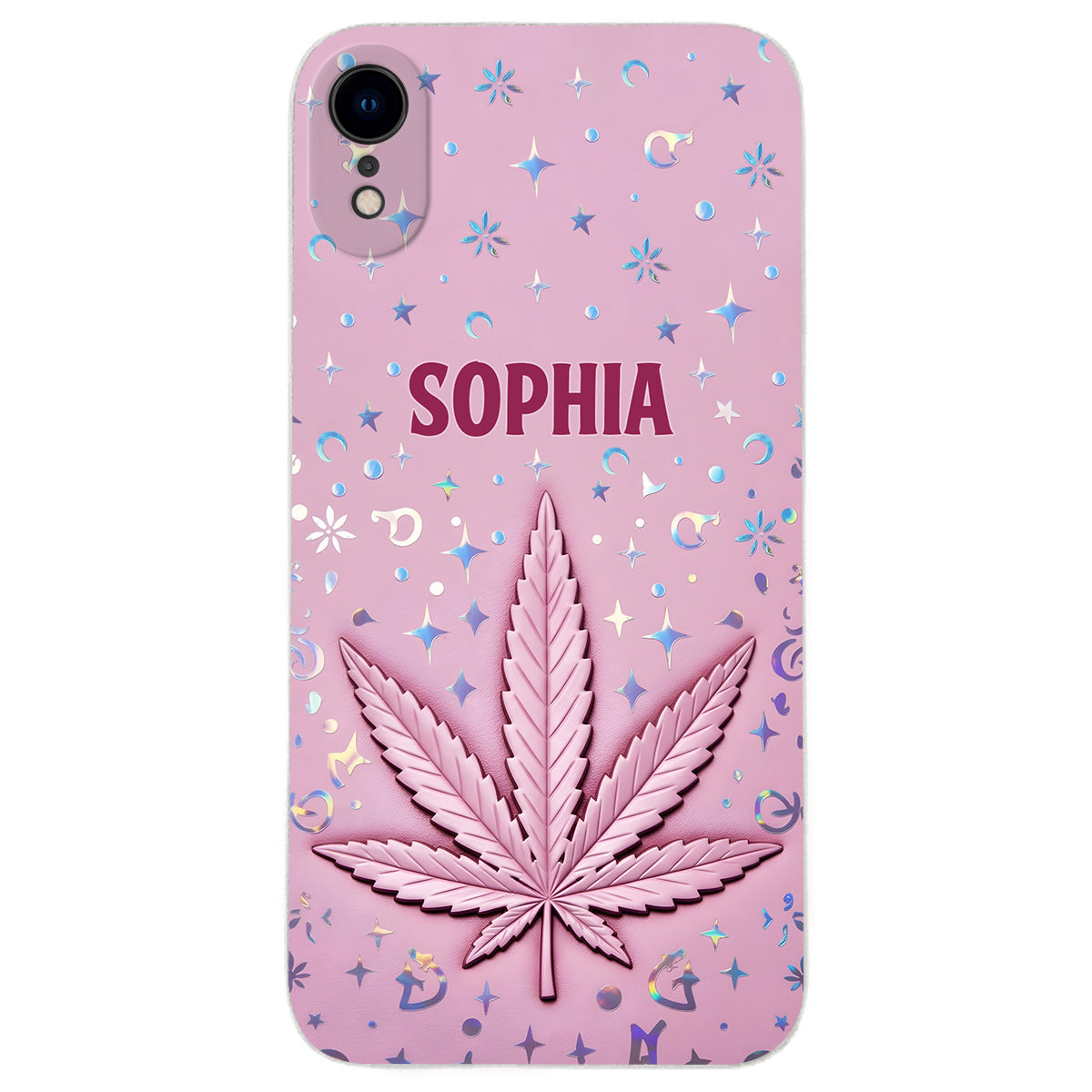 Stoner Chick - Personalized Weed Leather Phone Case