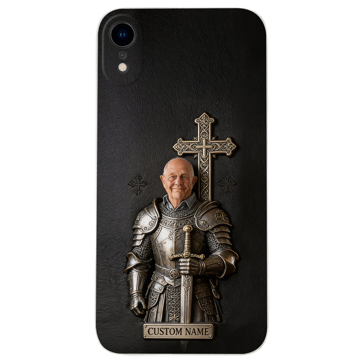 Knight Of God - Personalized Christian Leather Phone Case