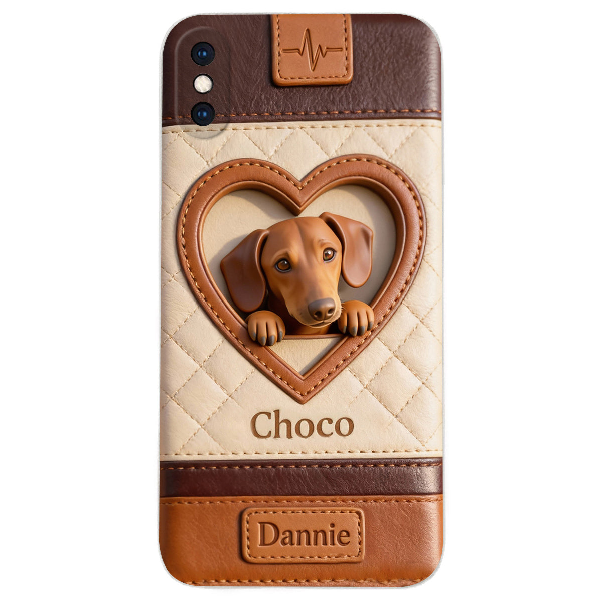 Custom From Any Photo - Personalized Dog Leather Phone Case