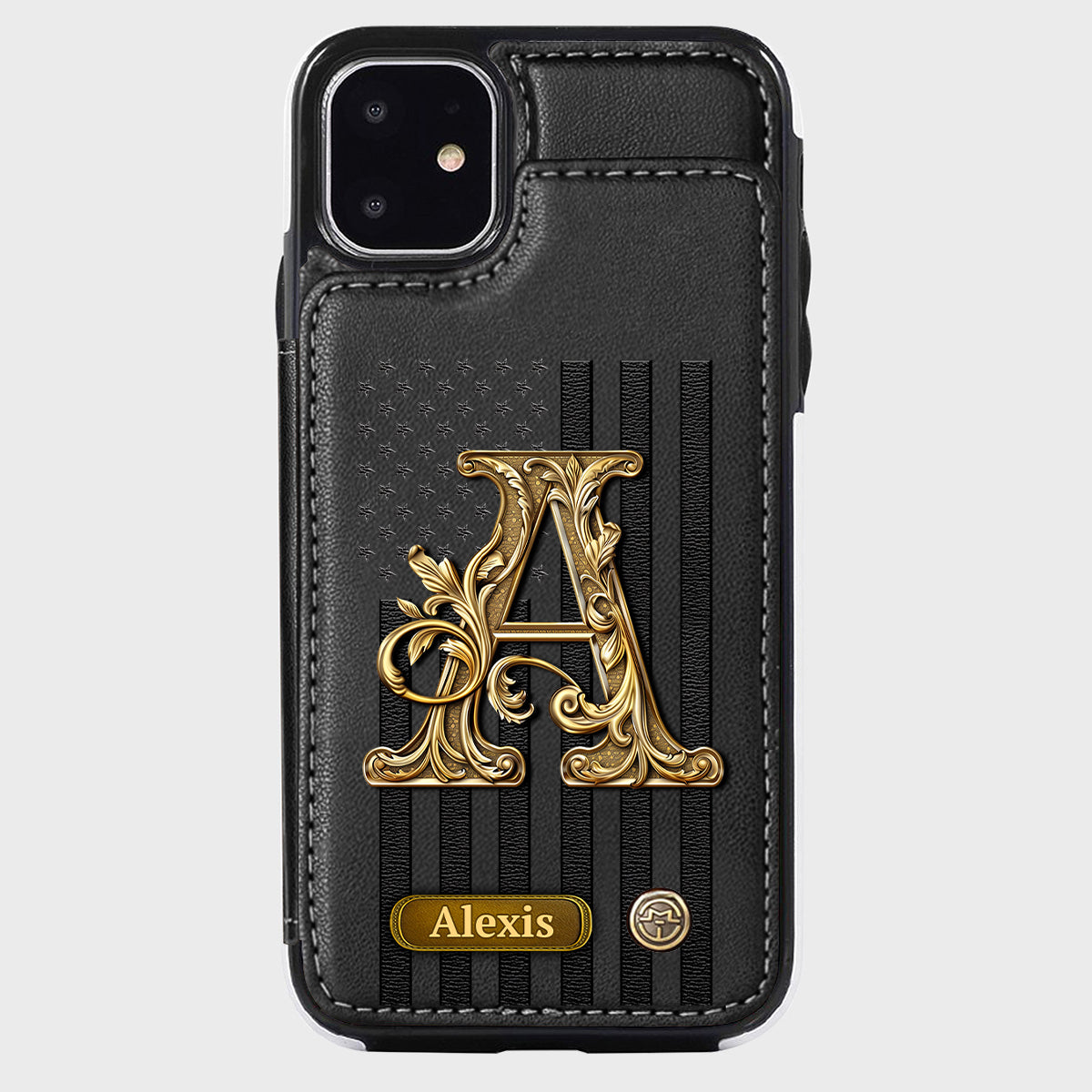 Initial Gift For Him, Gift For Man,... - Personalized Wallet Phone Case