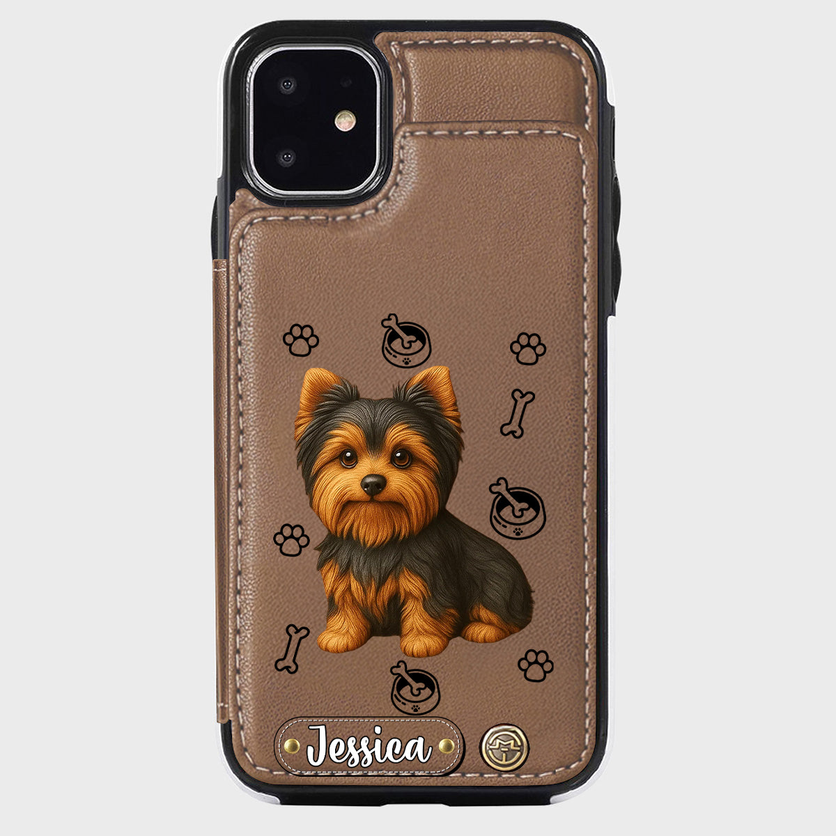 Love My Dog - Personalized Yorkshire Terriers Wallet Phone Case