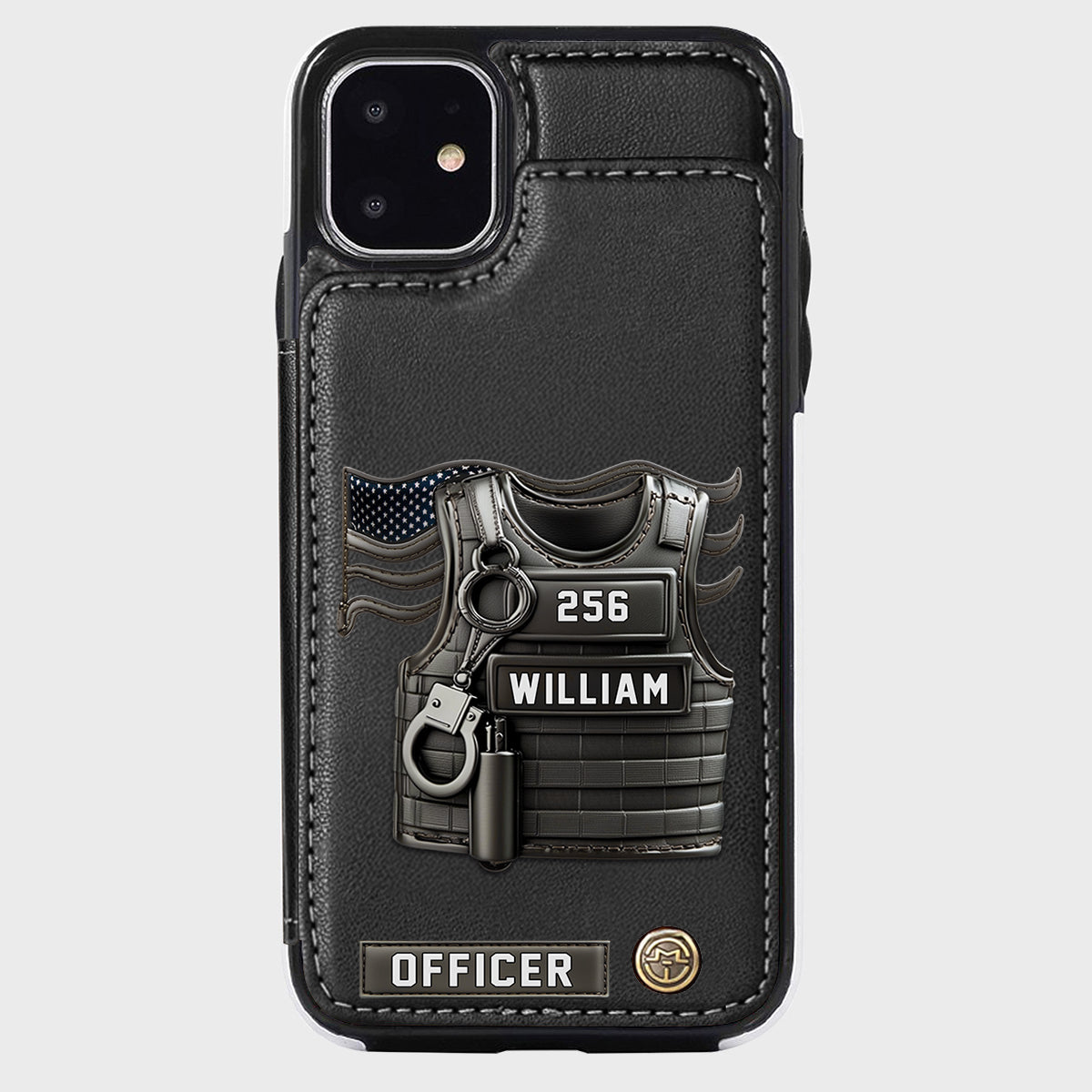 Serve And Protect - Personalized Police Officer Wallet Phone Case