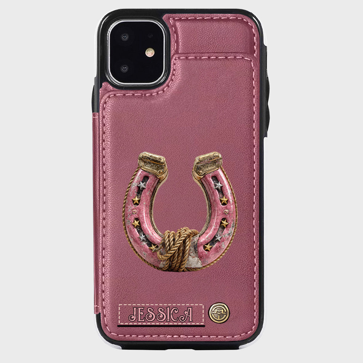 Horseshoe - Personalized Horse Wallet Phone Case