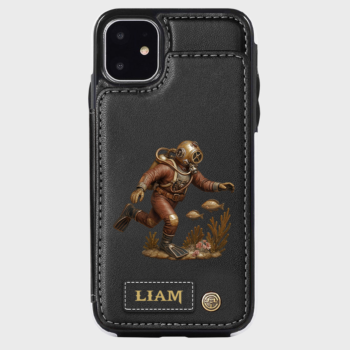 Scuba Diving Lovers Gift - Personalized Scuba Diving Wallet Phone Case