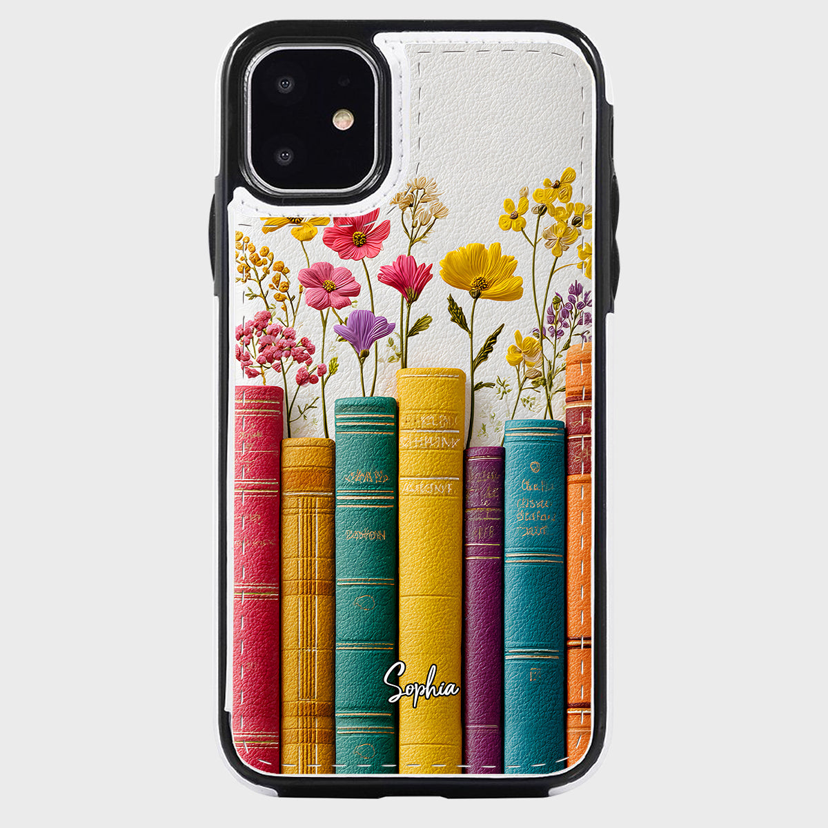 Vintage Flower Book - Personalized Book Foldable Wallet Phone Case