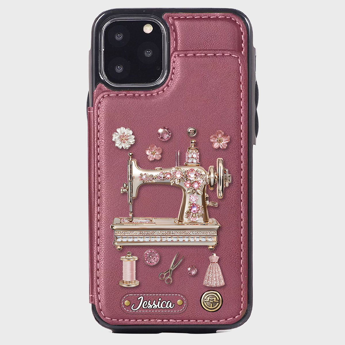 Beautiful Sewing Machine - Personalized Sewing Wallet Phone Case