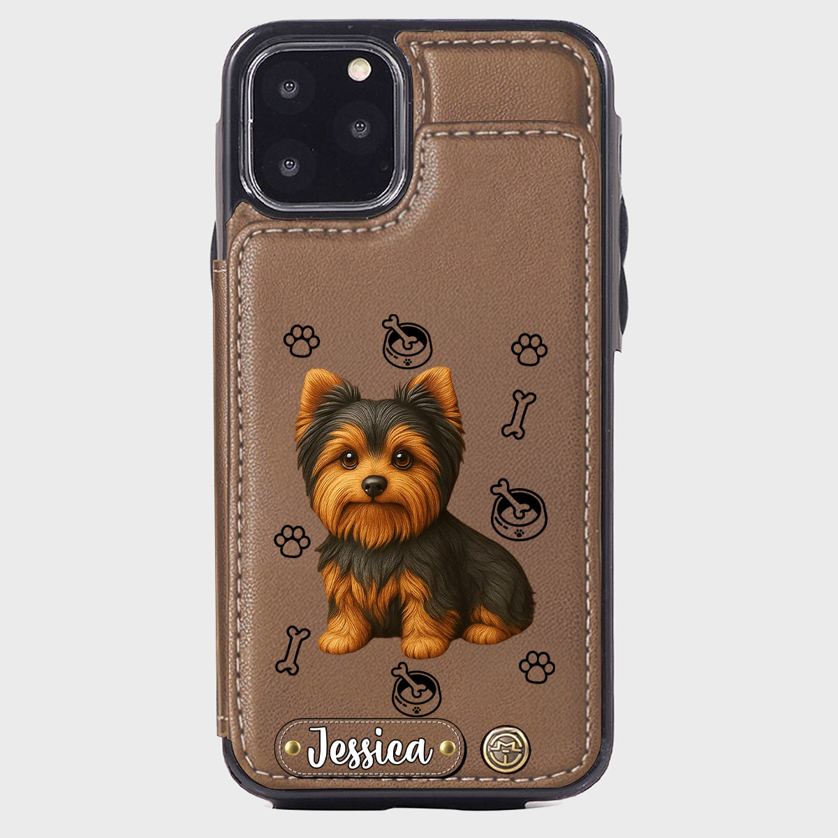 Love My Dog - Personalized Yorkshire Terriers Wallet Phone Case