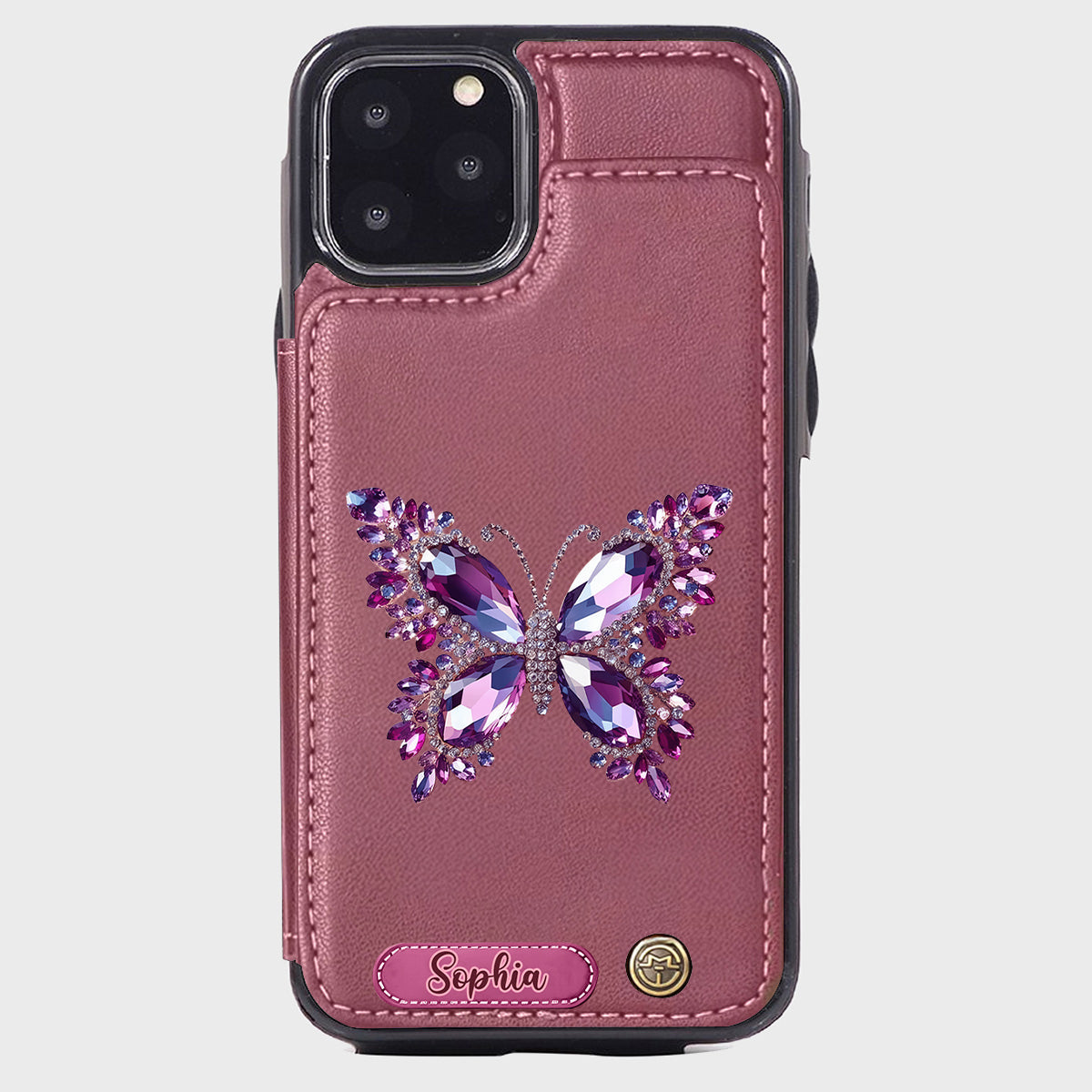 Beautiful Butterfly - Personalized Butterfly Wallet Phone Case