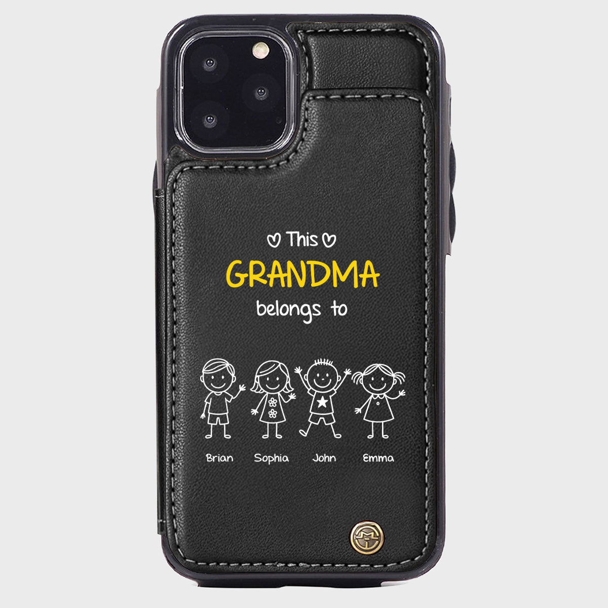 This Grandpa Dad Belongs To - Personalized Grandpa Wallet Phone Case