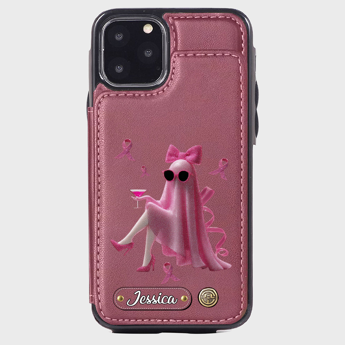 Pink Out - Personalized Breast Cancer Awareness Wallet Phone Case