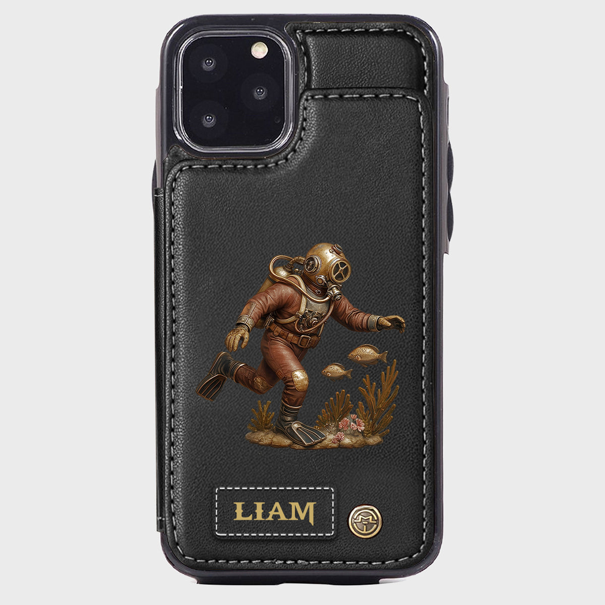 Scuba Diving Lovers Gift - Personalized Scuba Diving Wallet Phone Case