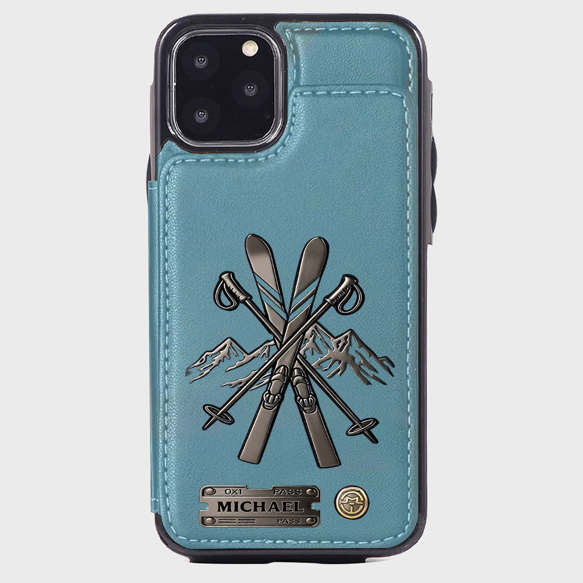 Love Skiing - Personalized Skiing Wallet Phone Case