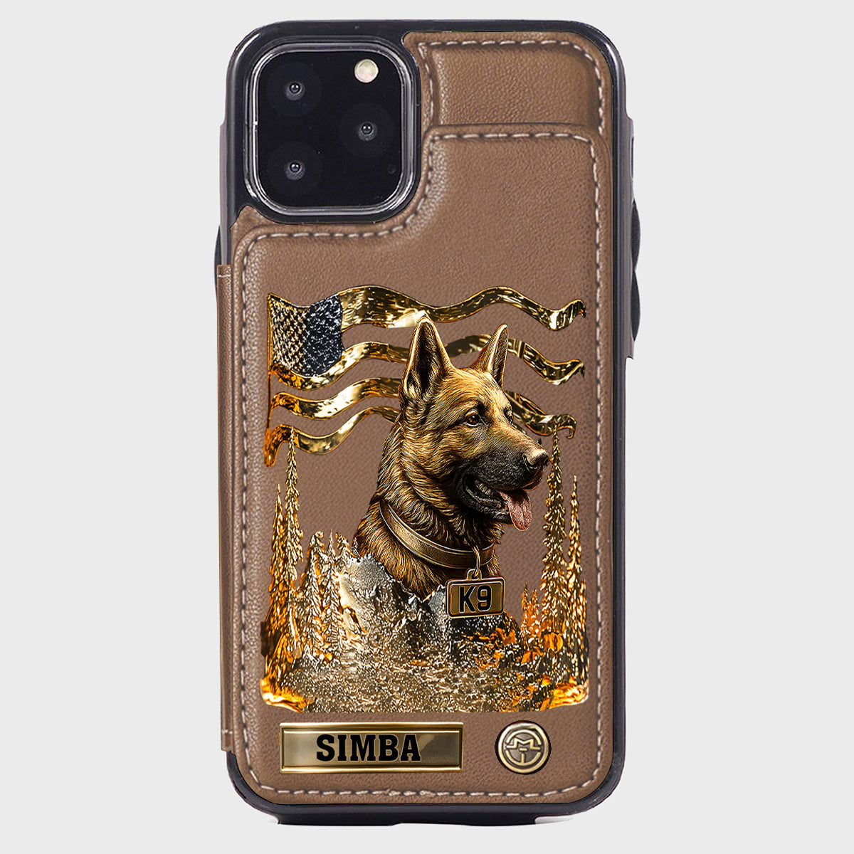 Love My Dog - Personalized German Shepherd Dog Wallet Phone Case