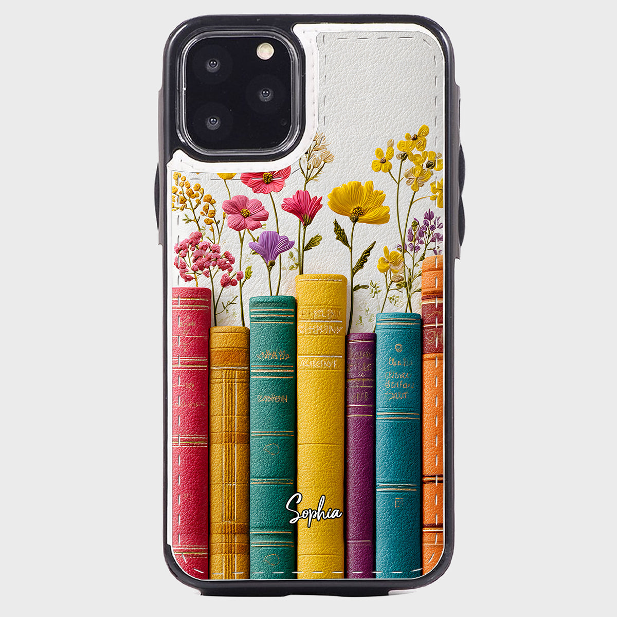 Vintage Flower Book - Personalized Book Foldable Wallet Phone Case