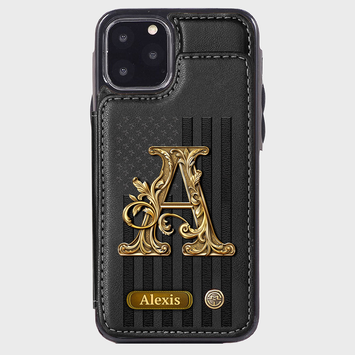 Initial Gift For Him, Gift For Man,... - Personalized Wallet Phone Case