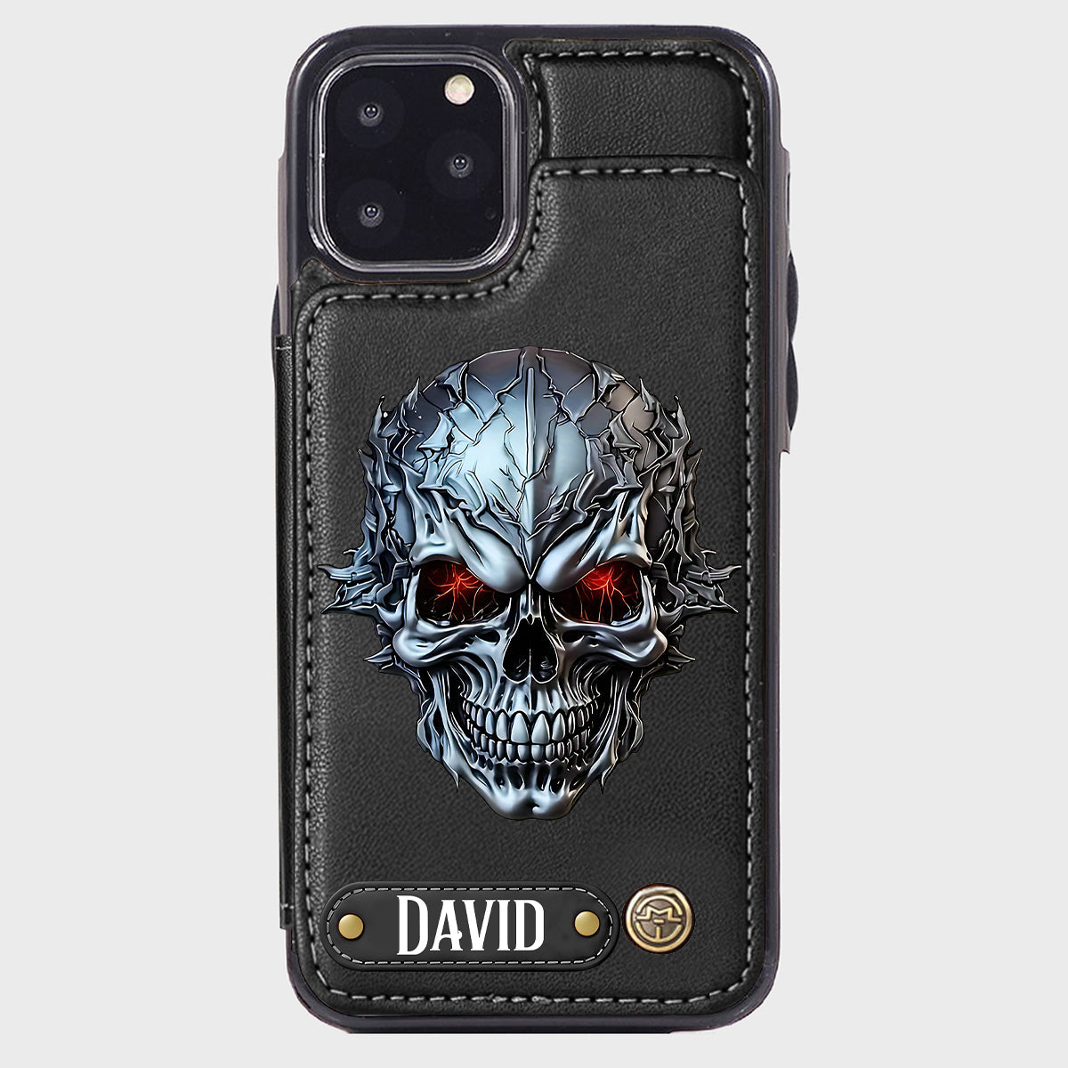 Cool Skull - Personalized Skull Wallet Phone Case
