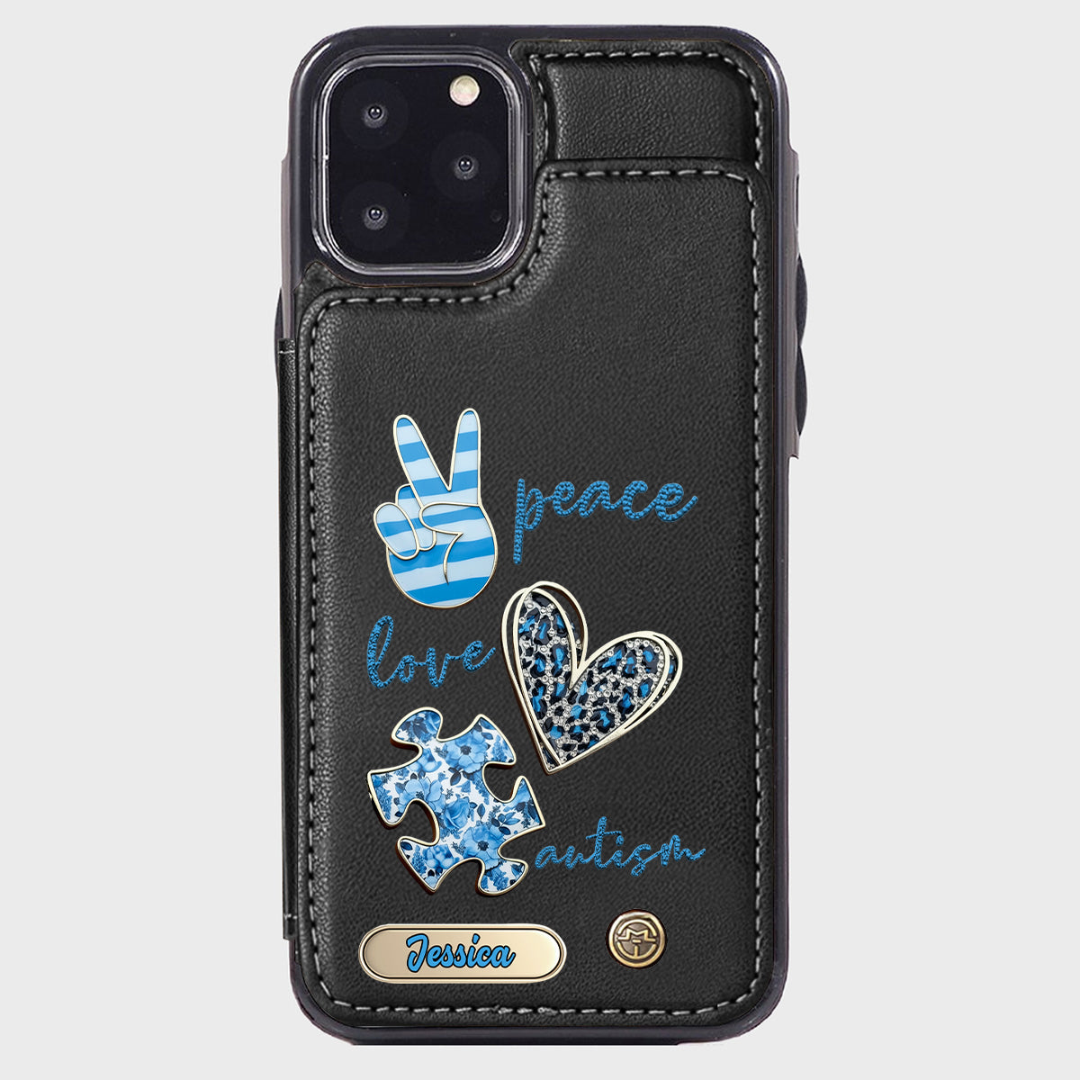 Autism Awareness - Personalized Autism Awareness Wallet Phone Case