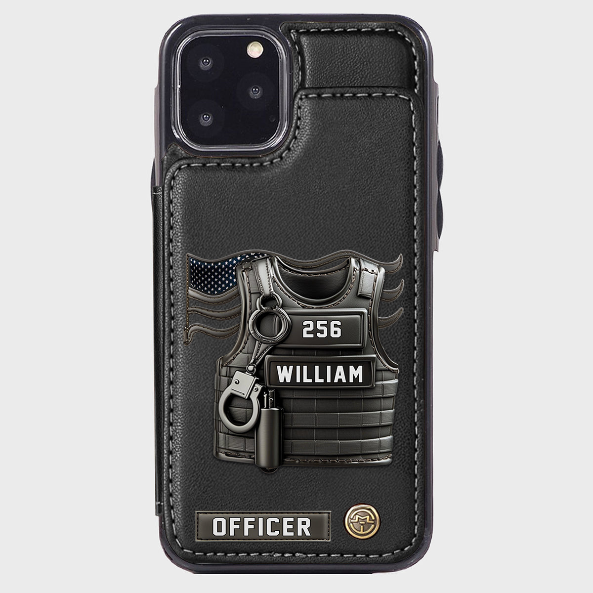 Serve And Protect - Personalized Police Officer Wallet Phone Case