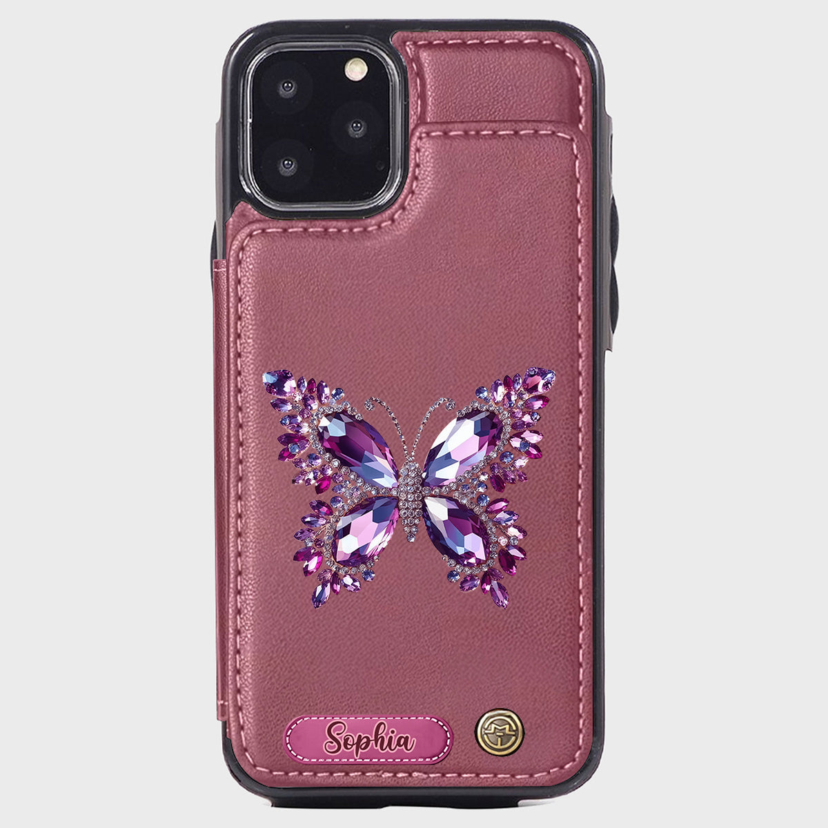 Beautiful Butterfly - Personalized Butterfly Wallet Phone Case