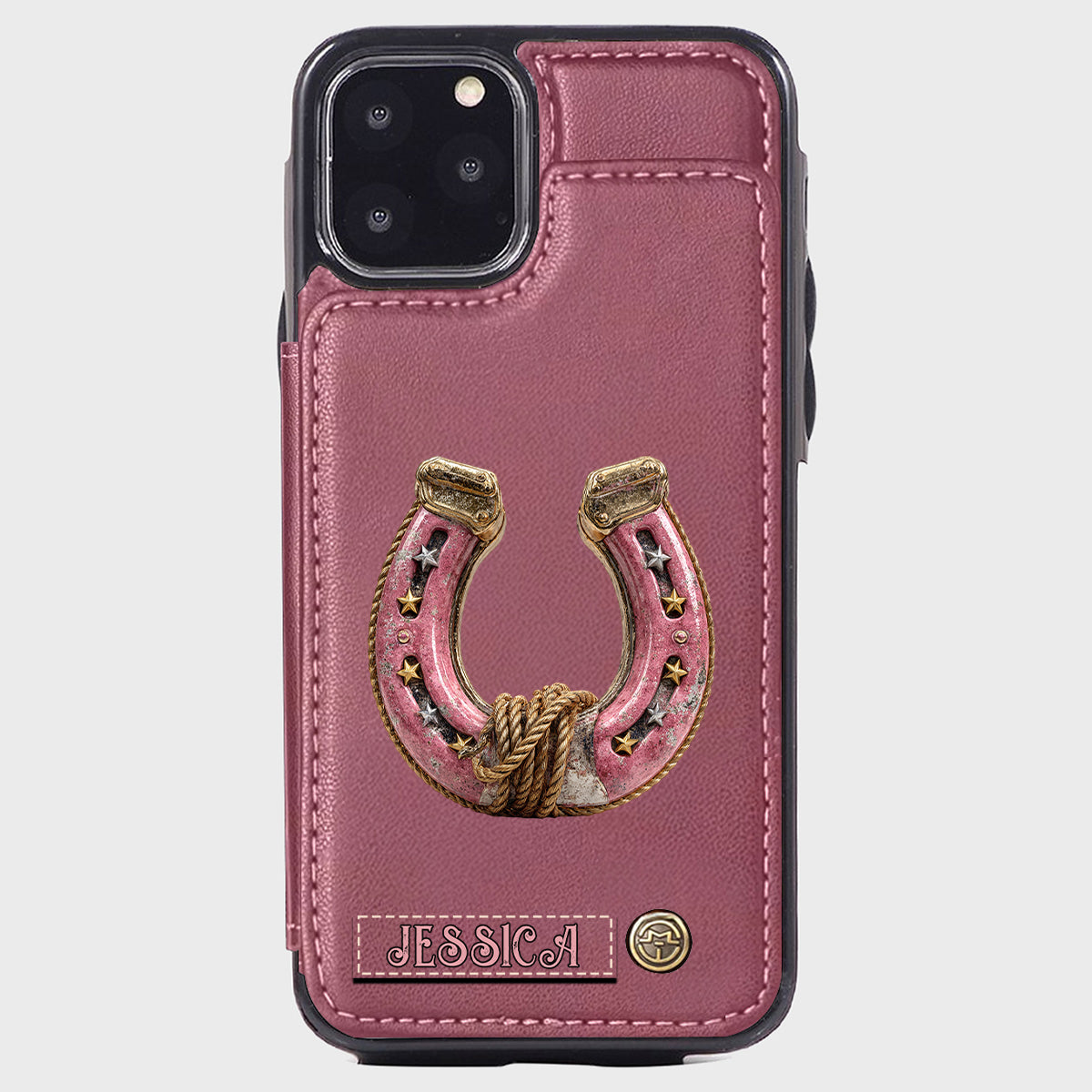 Horseshoe - Personalized Horse Wallet Phone Case