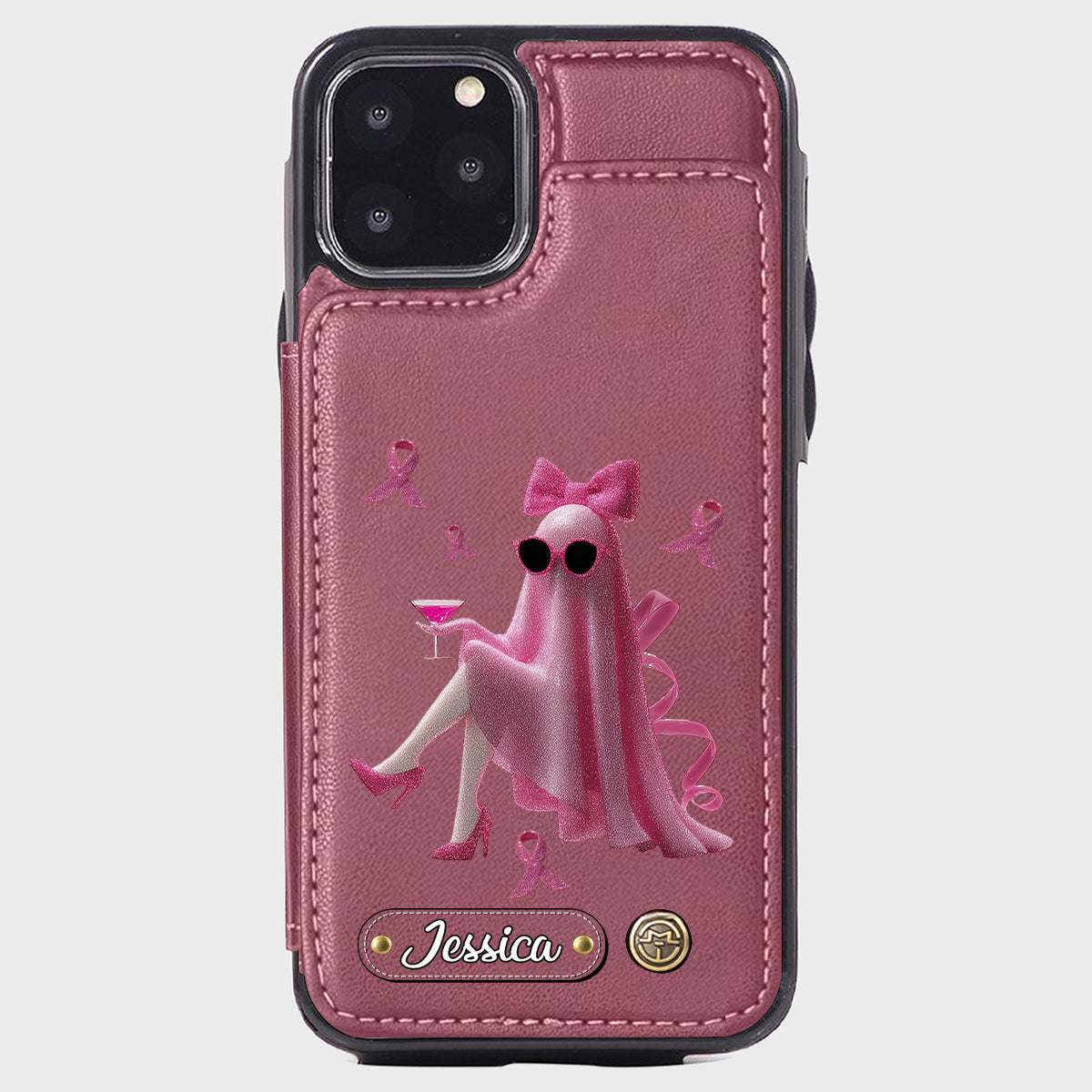 Pink Out - Personalized Breast Cancer Awareness Wallet Phone Case