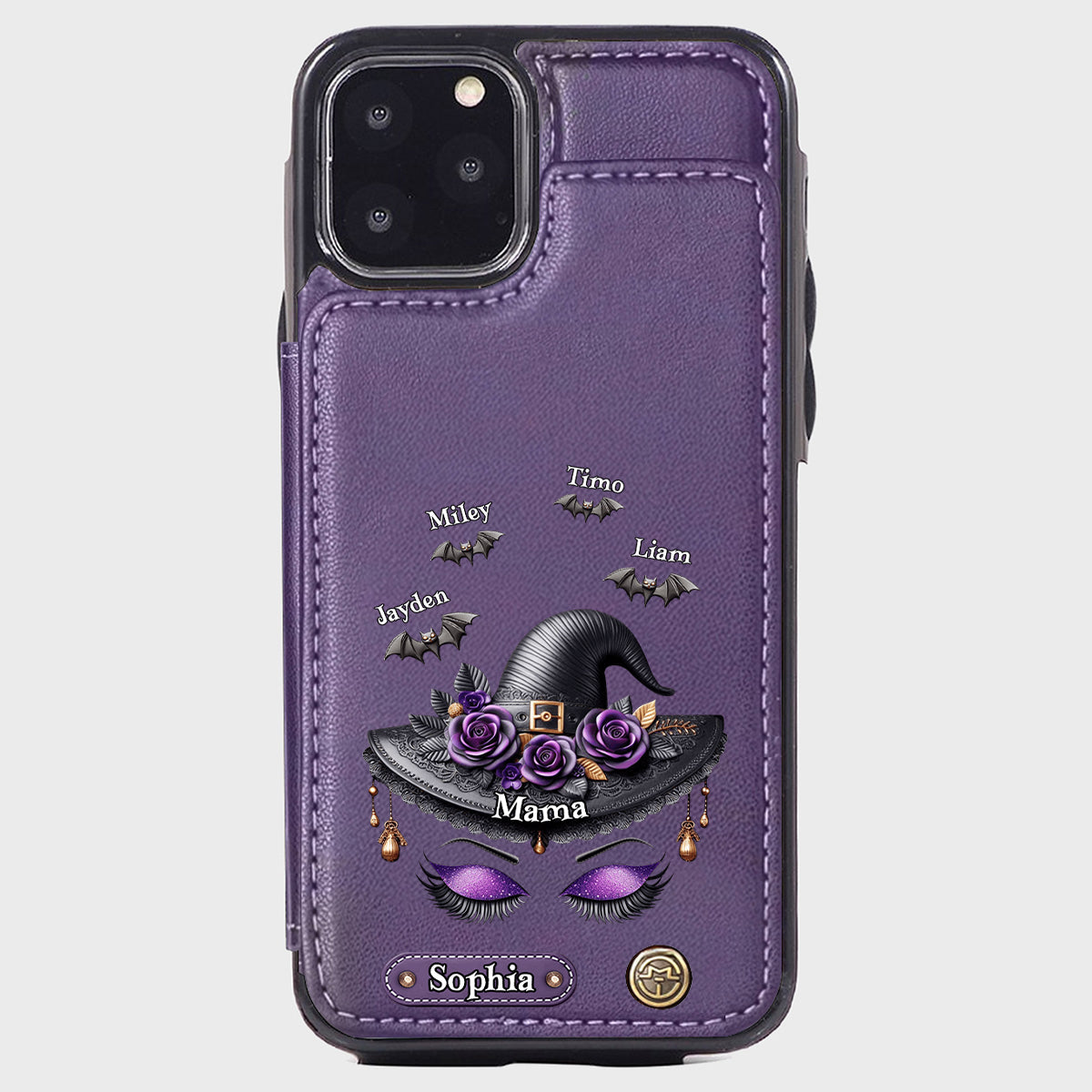 Perfect Gift For Mom, Grandma Witch - Personalized Mother Wallet Phone Case