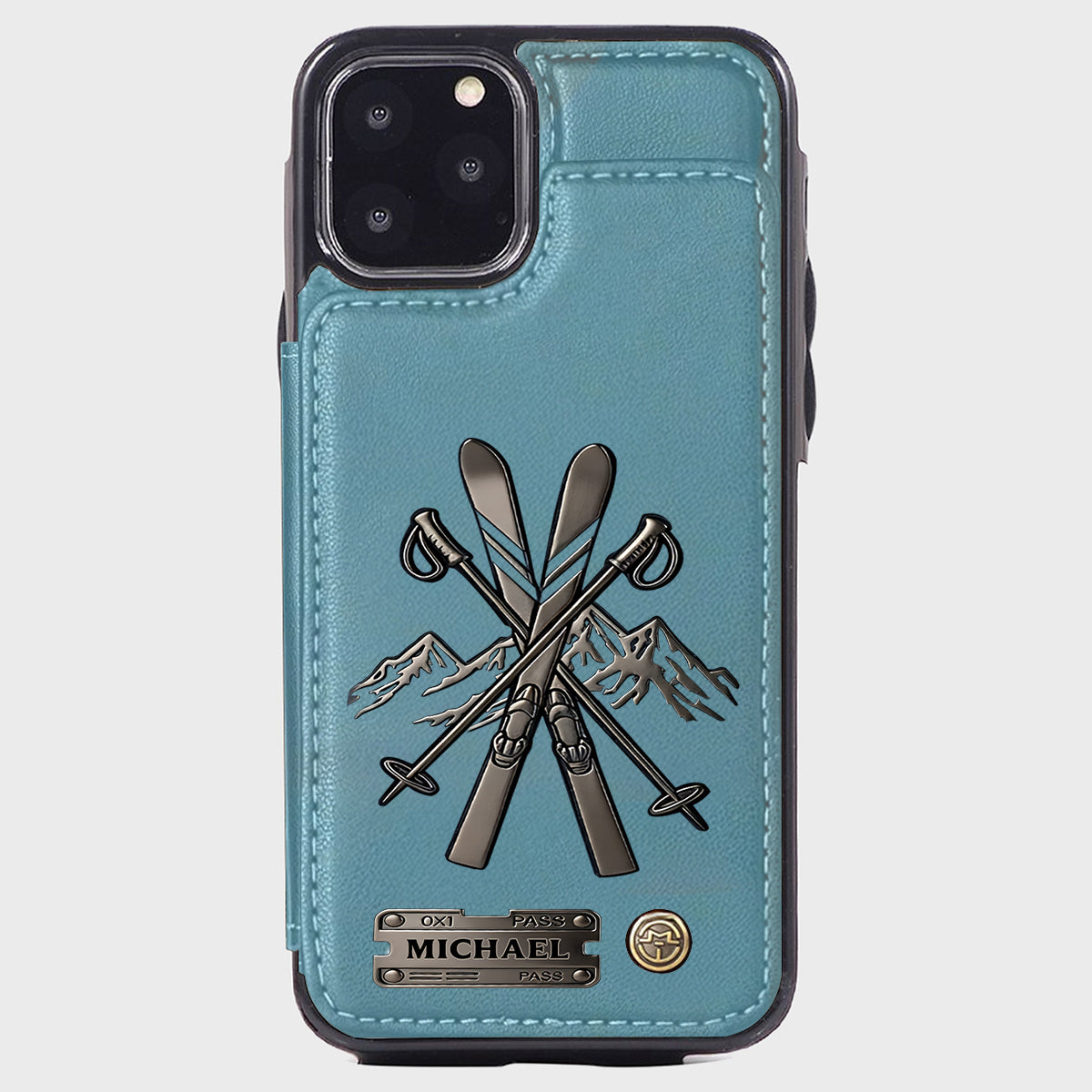 Love Skiing - Personalized Skiing Wallet Phone Case