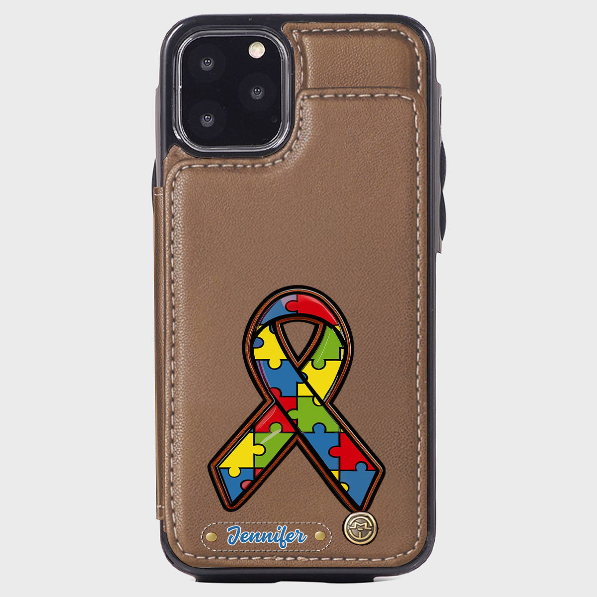 Autism Awareness - Personalized Autism Awareness Wallet Phone Case
