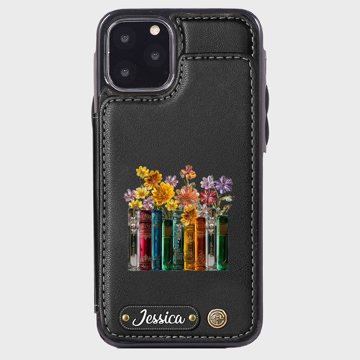 Books And Flowers - Personalized Book Wallet Phone Case
