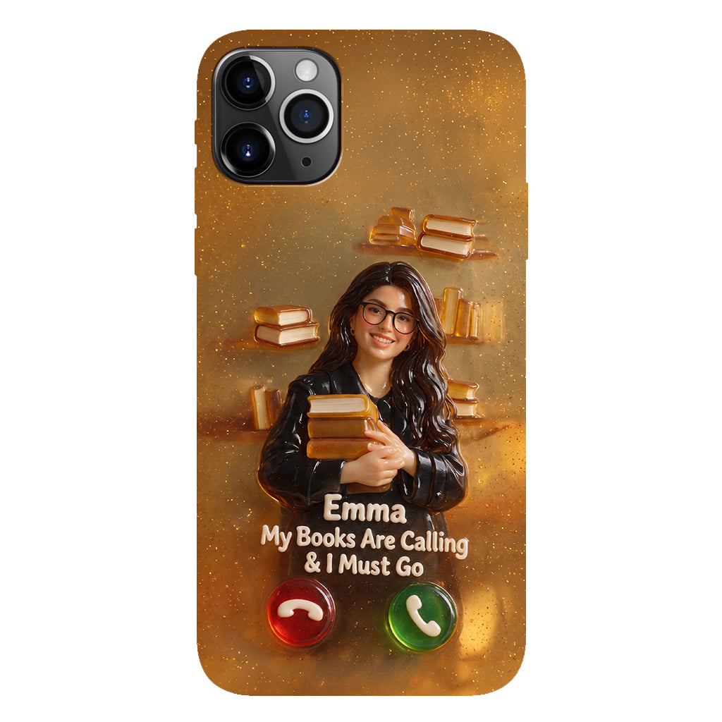 My Books Are Calling & I Must Go - Personalized Book Full Print Phone Case