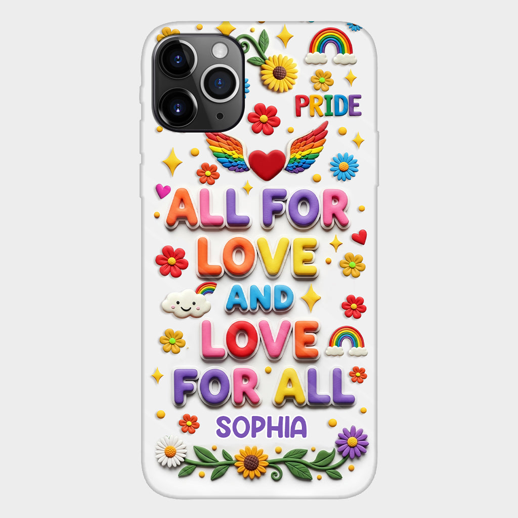 All For Love And Love For All - Personalized LGBT Support Full Print Phone Case