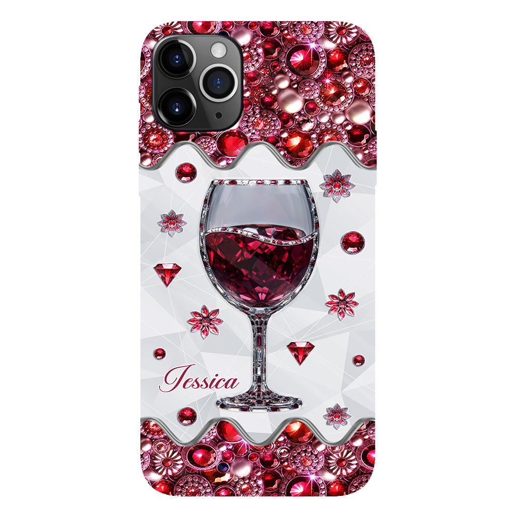 Just A Girl Who Loves Wine - Personalized Wine Full Print Phone Case