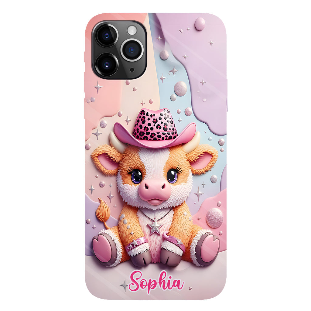 Adorable Highland Cow - Personalized Highland Cow Full Print Phone Case
