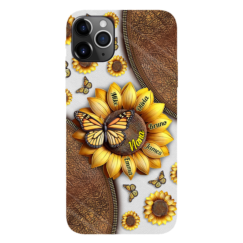 Sunflower Gift For Grandma Mom - Personalized Grandma Full Print Phone Case