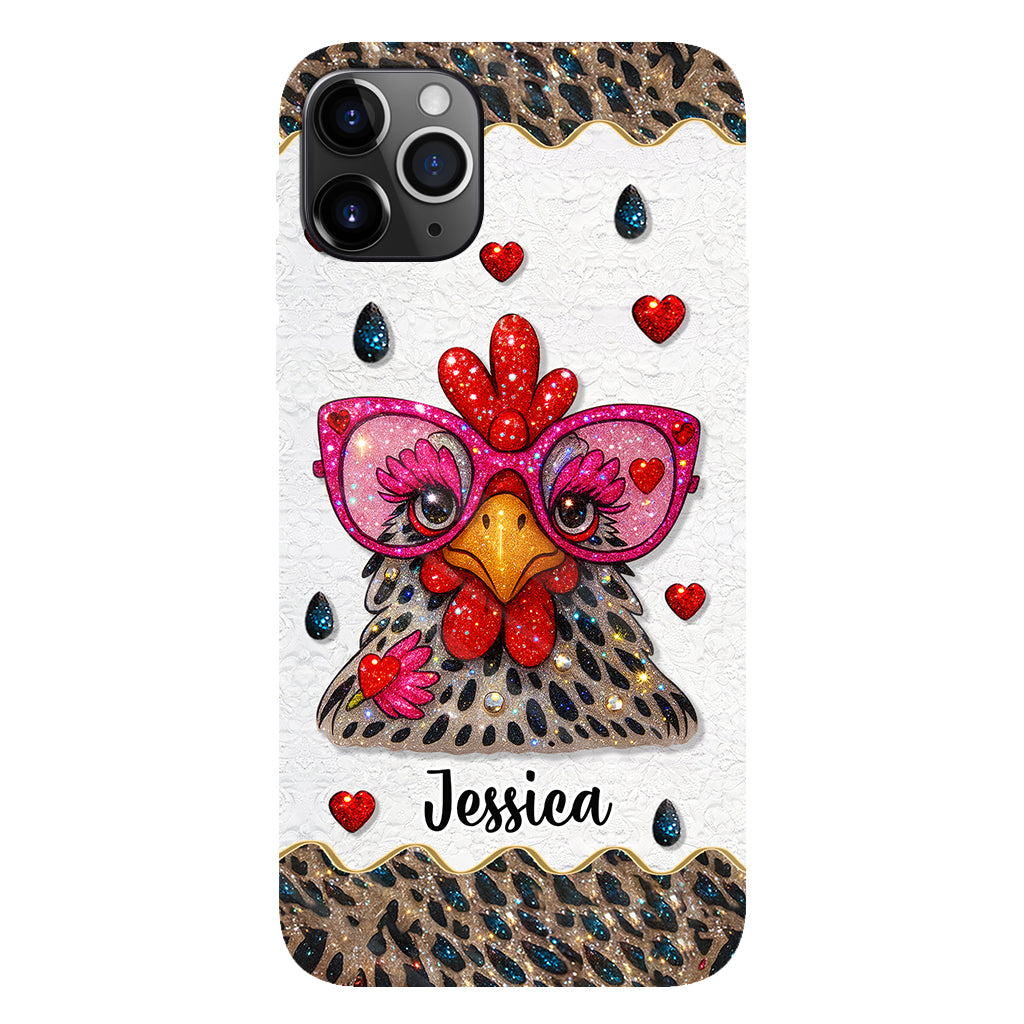Crazy Chicken Lady - Personalized Chicken Full Print Phone Case