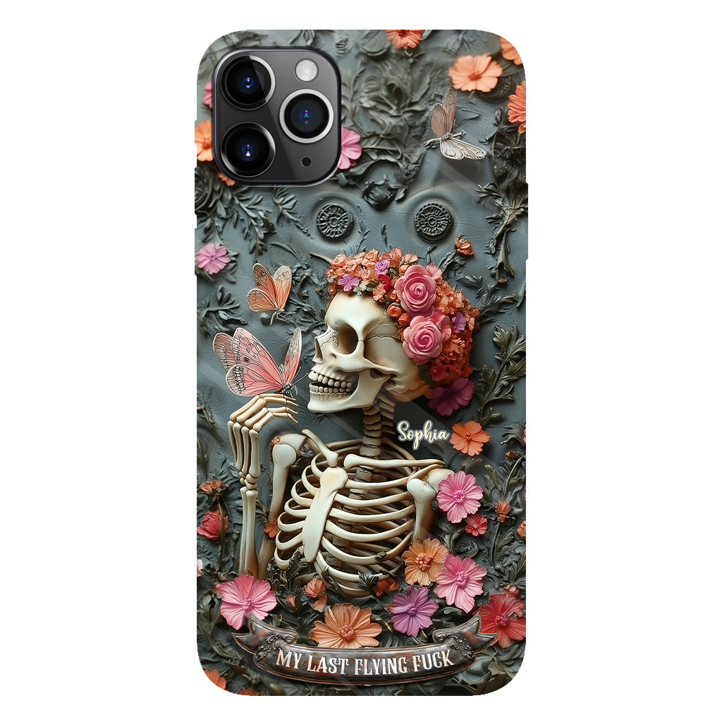 My Last Flying F*ck - Personalized Skull Full Print Phone Case