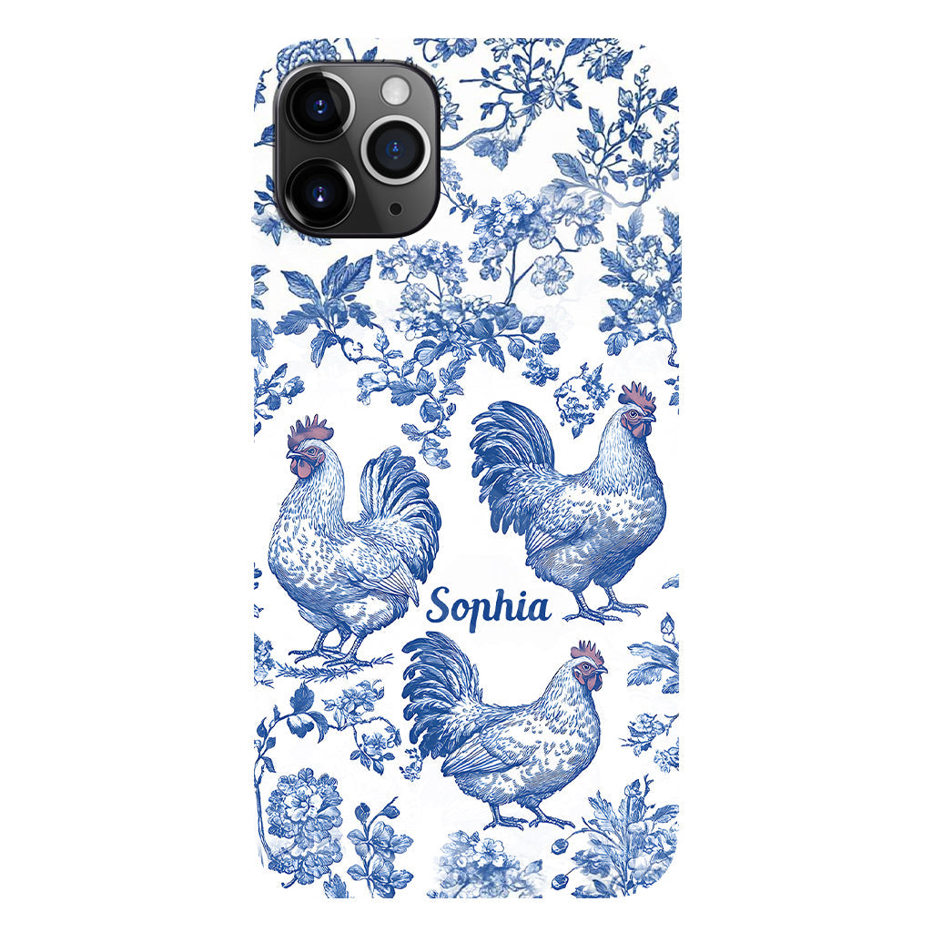 Chicken Toile de Jouy - Personalized Chicken Full Print Phone Case
