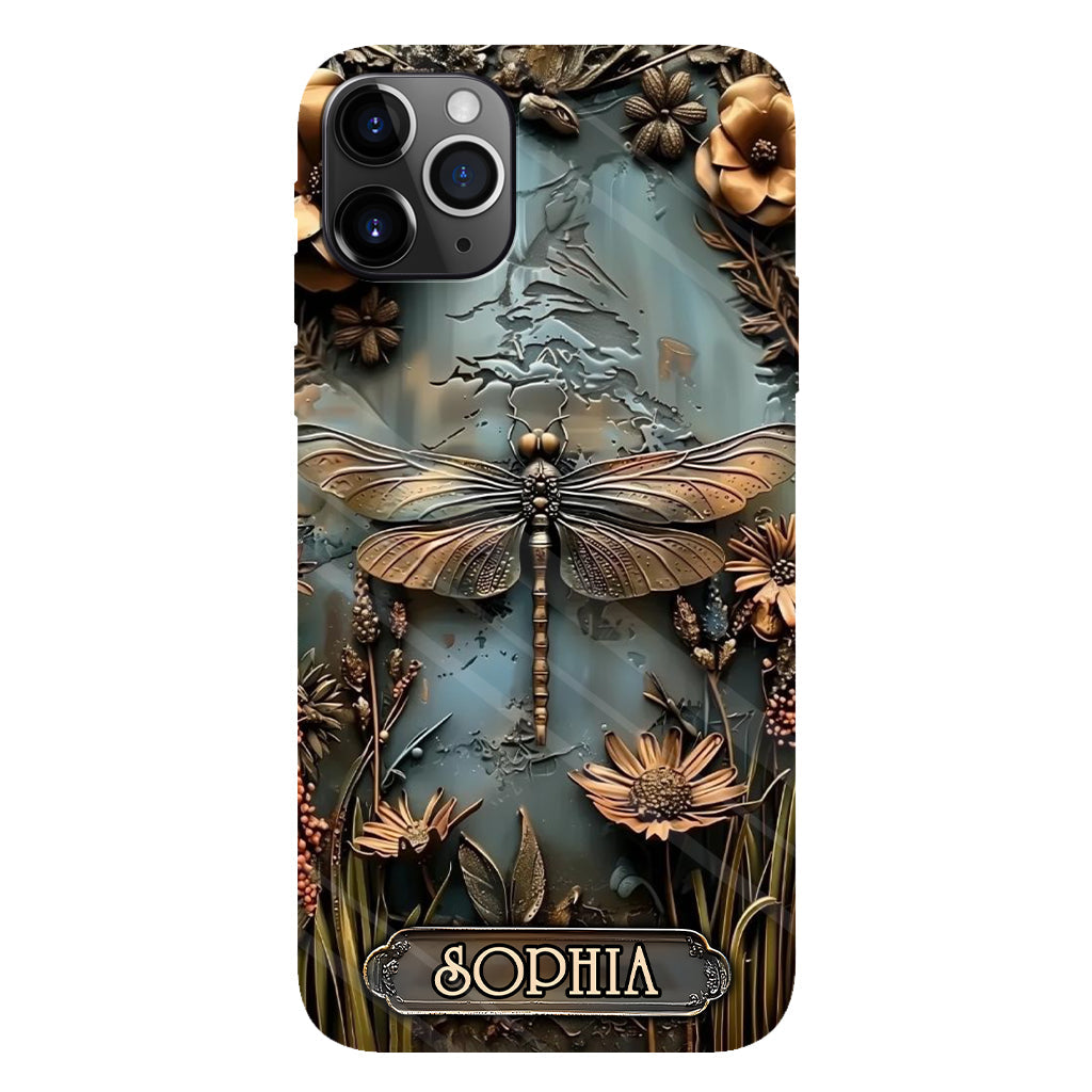 Beautiful Drafgonfly, Butterfly, Hummingbird - Personalized Gardening Full Print Phone Case