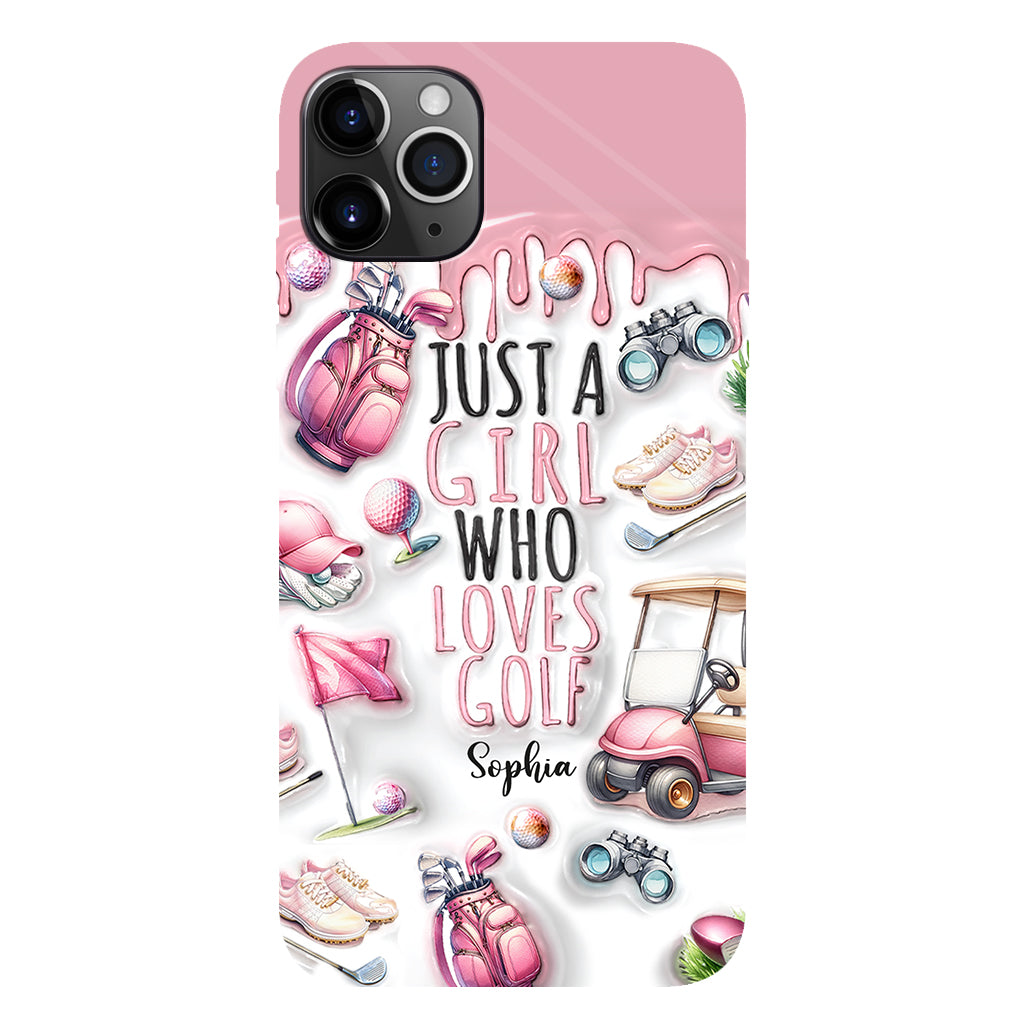 Just A Girl Who Loves Golf - Personalized Golf Full Print Phone Case